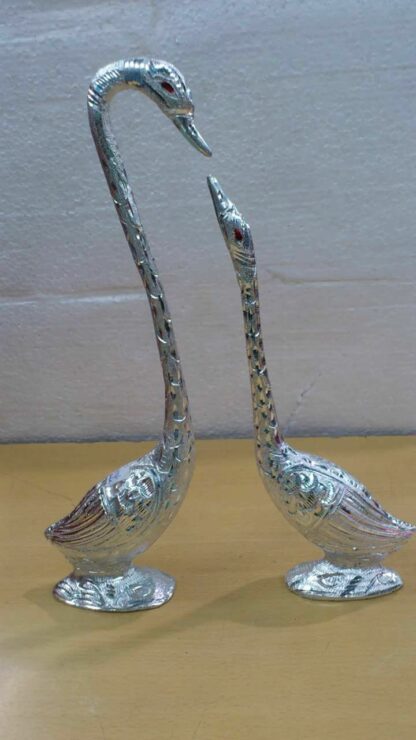 Pair of Ducks, White Metal