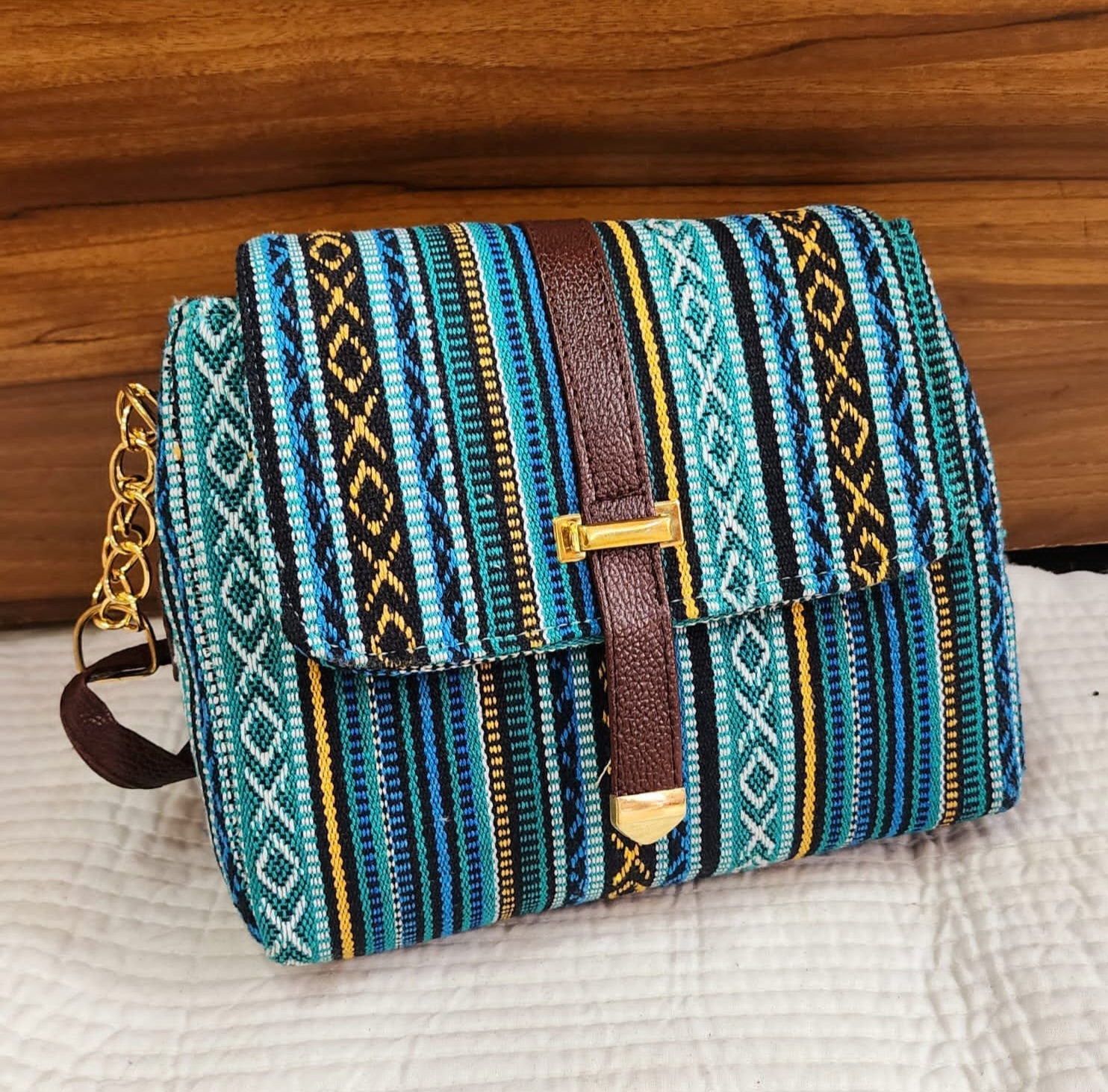 Dharwadi cloth Sling Bag – Rangresha Handcrafted Eco Products